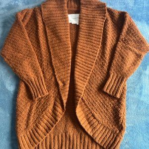Anthropologie Chunky Knit Wool Cardigan Sweater